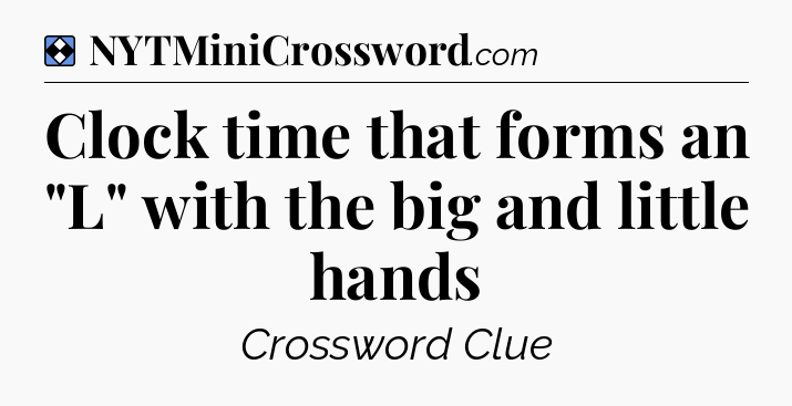 Solution: Clock time that forms an 