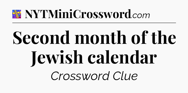 Second month of the Jewish calendar Codycross