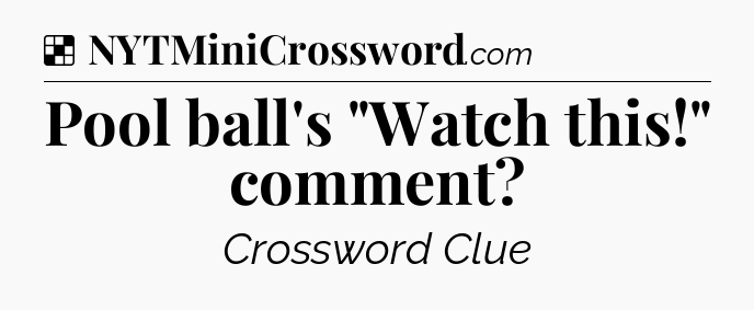 Solution: Pool ball's 