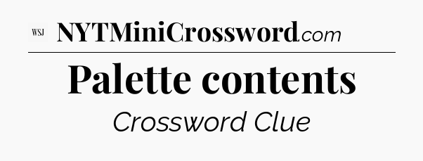 Palette contents - WSJ Crossword