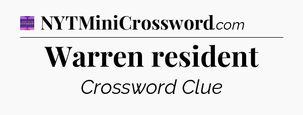 Warren resident - Thomas Joseph Crossword