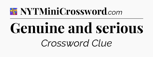 Genuine and serious Codycross