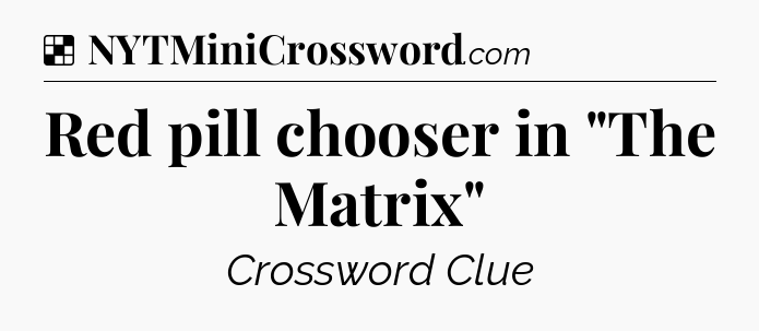 Solution: Red pill chooser in 