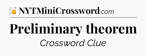 Preliminary theorem - 7 Little Words