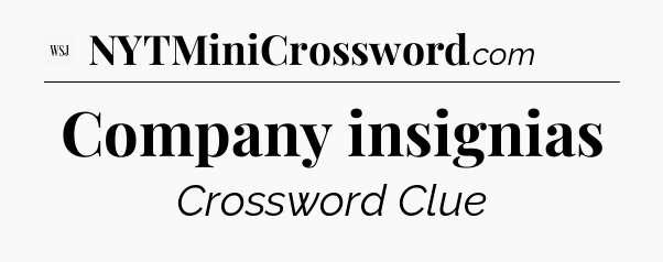 Company insignias - WSJ Crossword