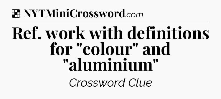 Solution: Ref. work with definitions for 