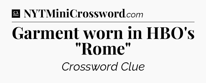 Garment worn in HBO's 