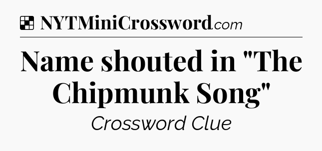 Solution: Name shouted in 