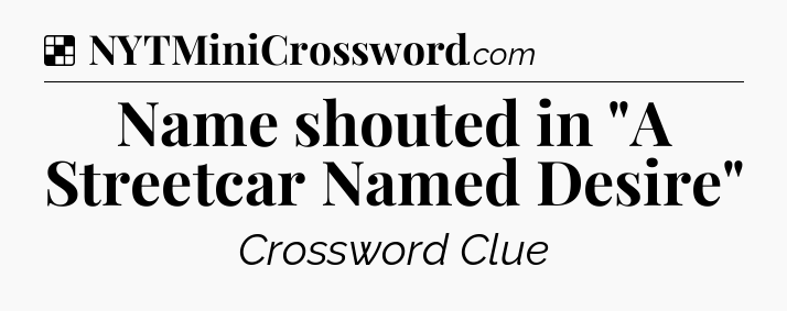 Solution: Name shouted in 