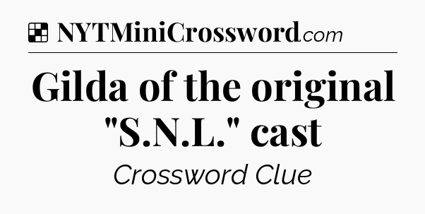 Solution: Gilda of the original 