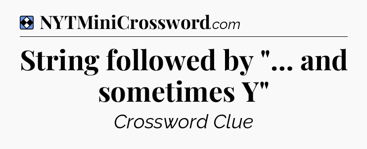 Solution: String followed by 