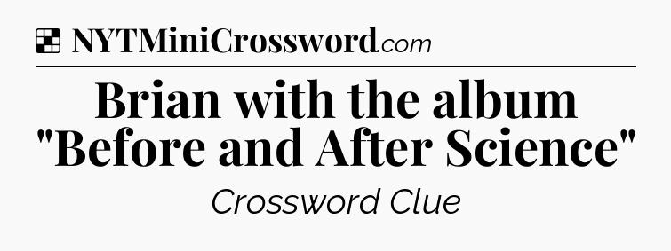 Solution: Brian with the album 