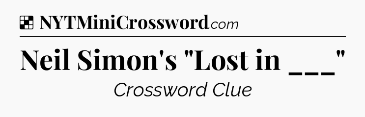 Solution: Neil Simon's 