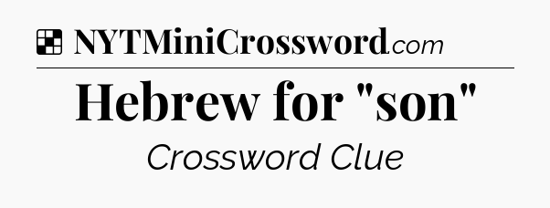 Solution: Hebrew for 