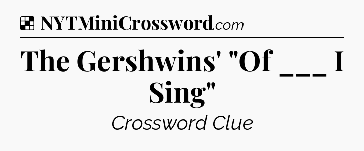 Solution: The Gershwins' 