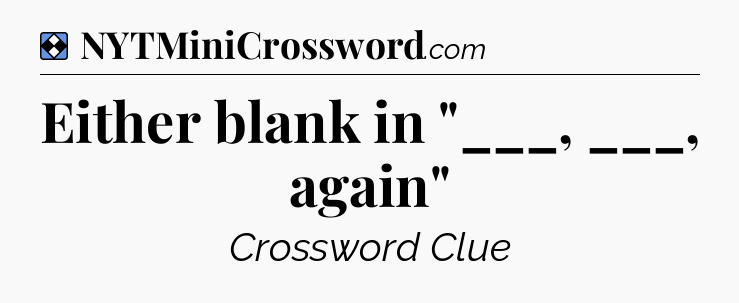 Solution: Either blank in 