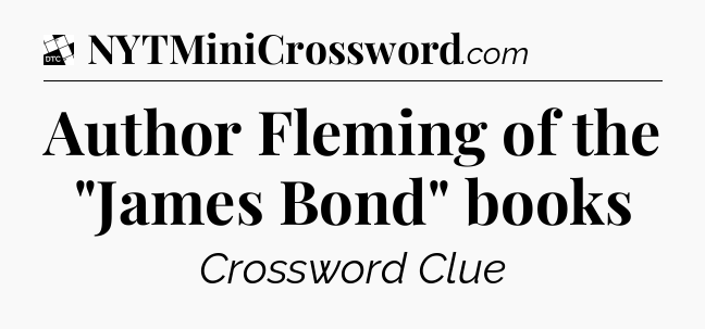 Author Fleming of the 