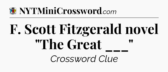 F. Scott Fitzgerald novel 