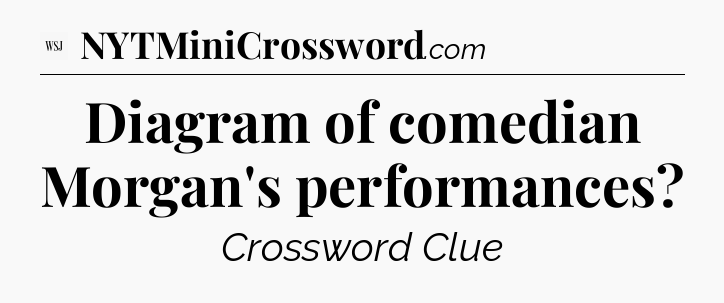 Diagram of comedian Morgan's performances - WSJ Crossword