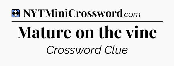 Solution: Mature on the vine - NYT Mini Crossword
