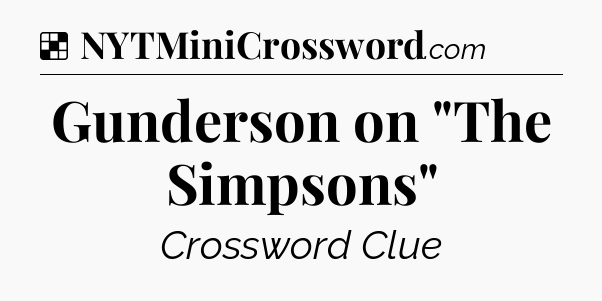 Solution: Gunderson on 