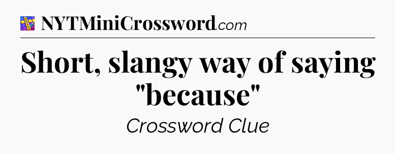 Short, slangy way of saying 