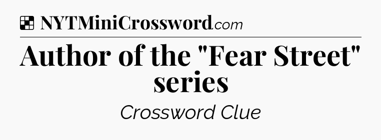 Solution: Author of the 