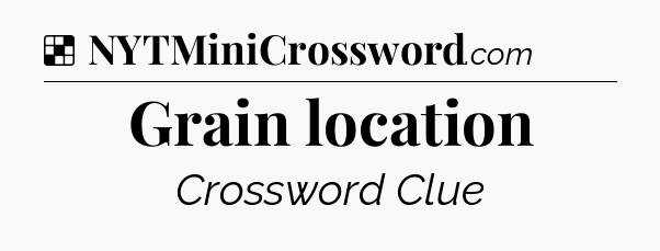 Solution: Grain location - NYT Crossword