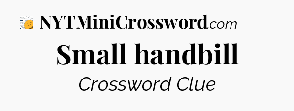 Small handbill - 7 Little Words