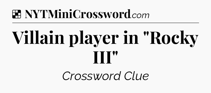 Solution: Villain player in 