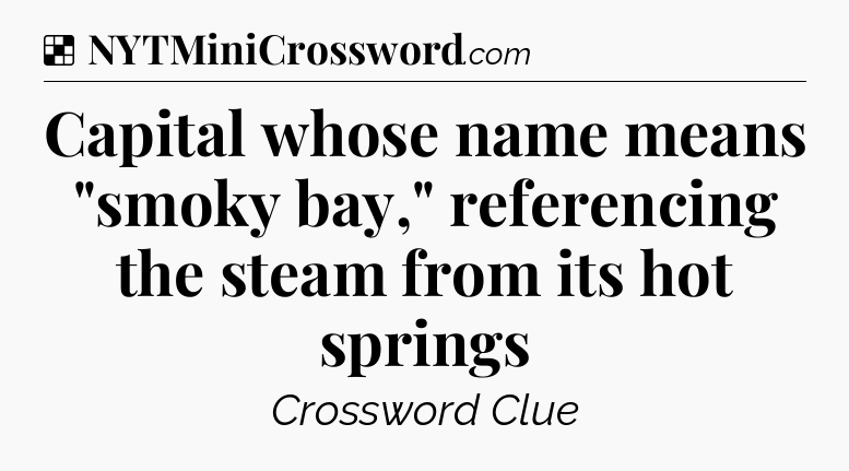 Solution: Capital whose name means 