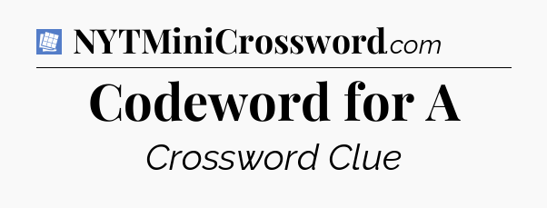 Codeword for A Puzzle Page Crossword Clue
