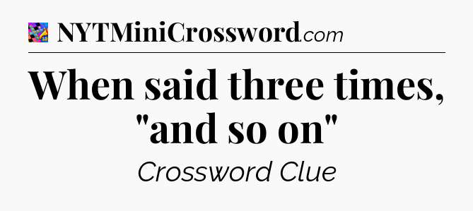 When said three times, 