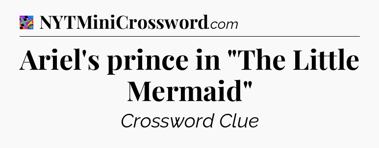 Ariel's prince in 