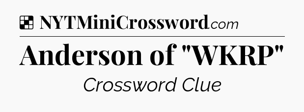 Solution: Anderson of 