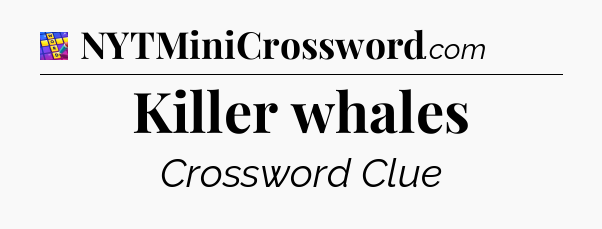 Killer whales Codycross