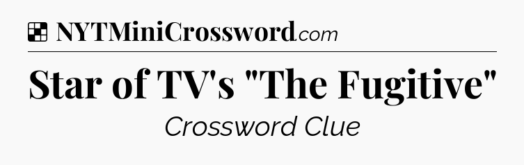 Solution: Star of TV's 