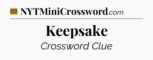 Keepsake - Eugene Sheffer Crossword