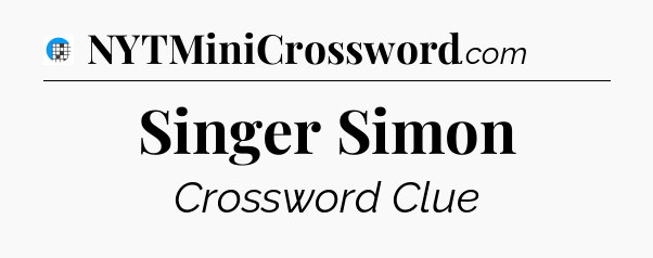 Singer Simon Crossword Clue