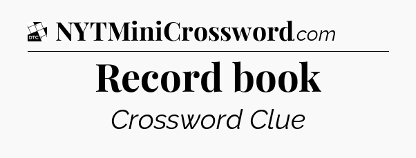 Record book - Daily Themed Classic Crossword