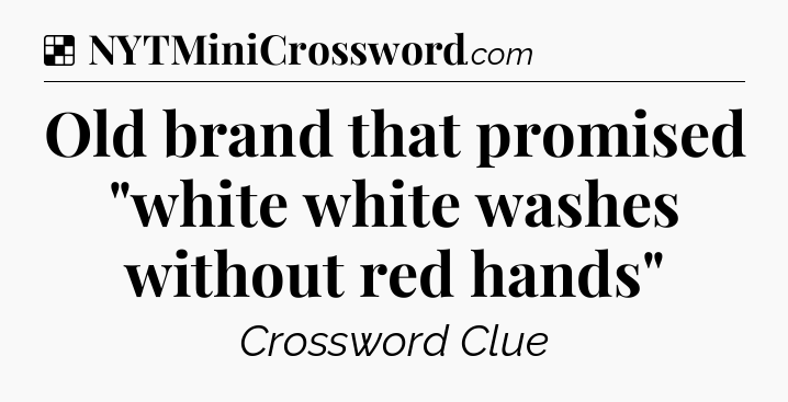 Solution: Old brand that promised 