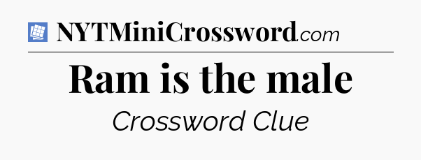 Ram is the male Puzzle Page Crossword Clue