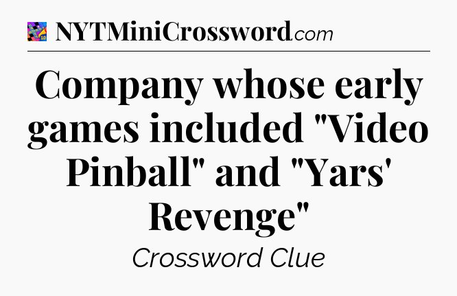 Company whose early games included 