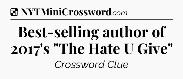 Solution: Best-selling author of 2017's 