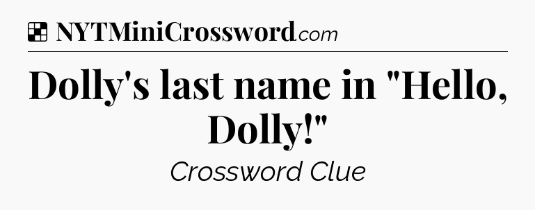Solution: Dolly's last name in 