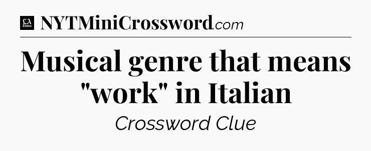 Musical genre that means 