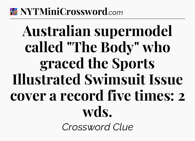 Australian supermodel called 