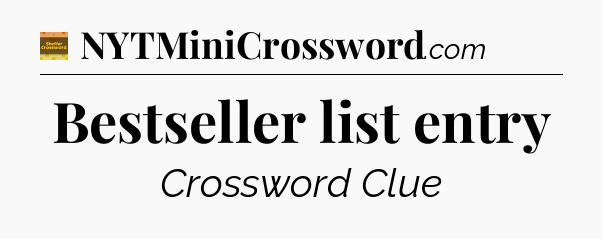 Bestseller list entry - Eugene Sheffer Crossword