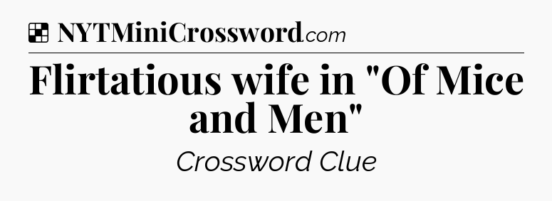 Solution: Flirtatious wife in 