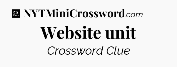 Website unit - LA Times Crossword